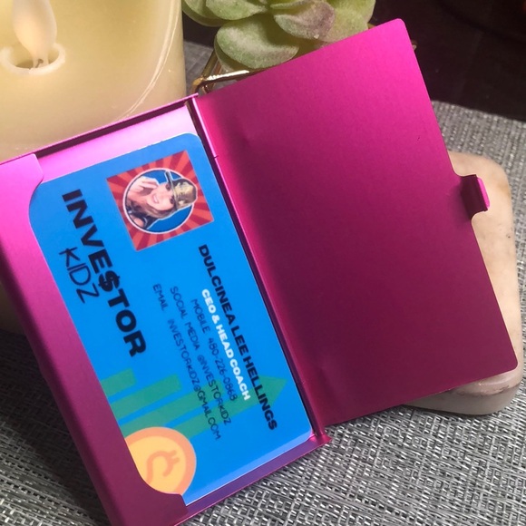 #48 🍦 Ice Cream Pink Metallic Business Card Holder🍦 - Picture 8 of 14